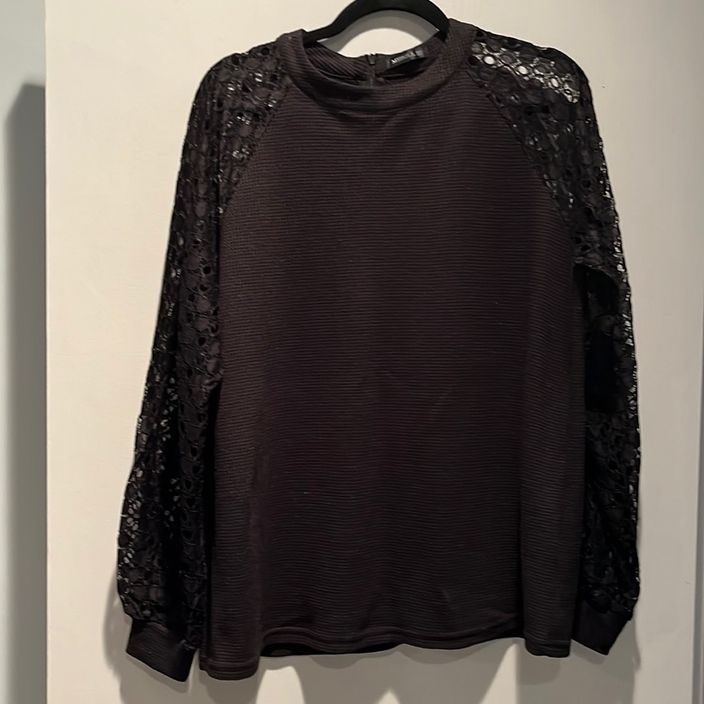 Miholl Women’s Long Sleeve Tops Lace Casual Loose Blouses T-Shirts